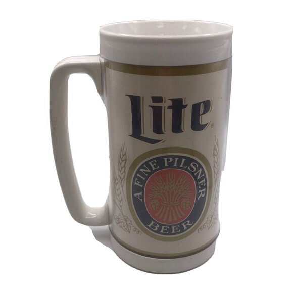 Vintage Lite Beer Thermo-Serv Insulated Plastic Mug - Picture 1 of 4